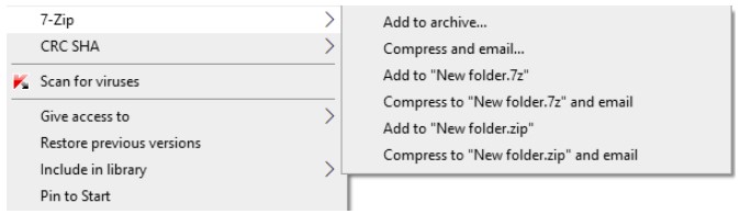 cara mengunci folder pakai 7zip