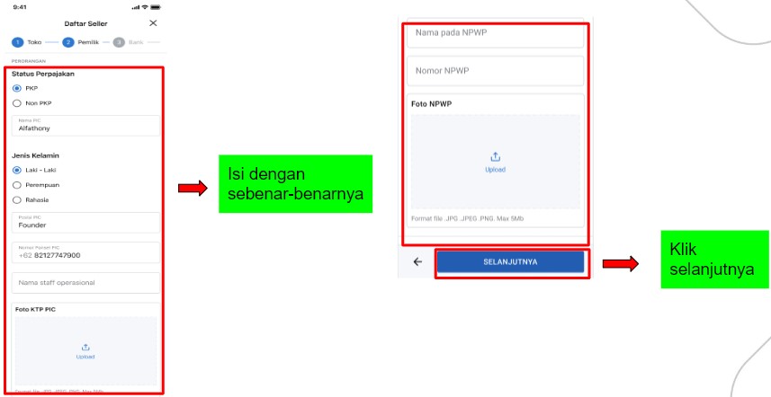 upload foto ktp dan npwp akun bhinneka di ios